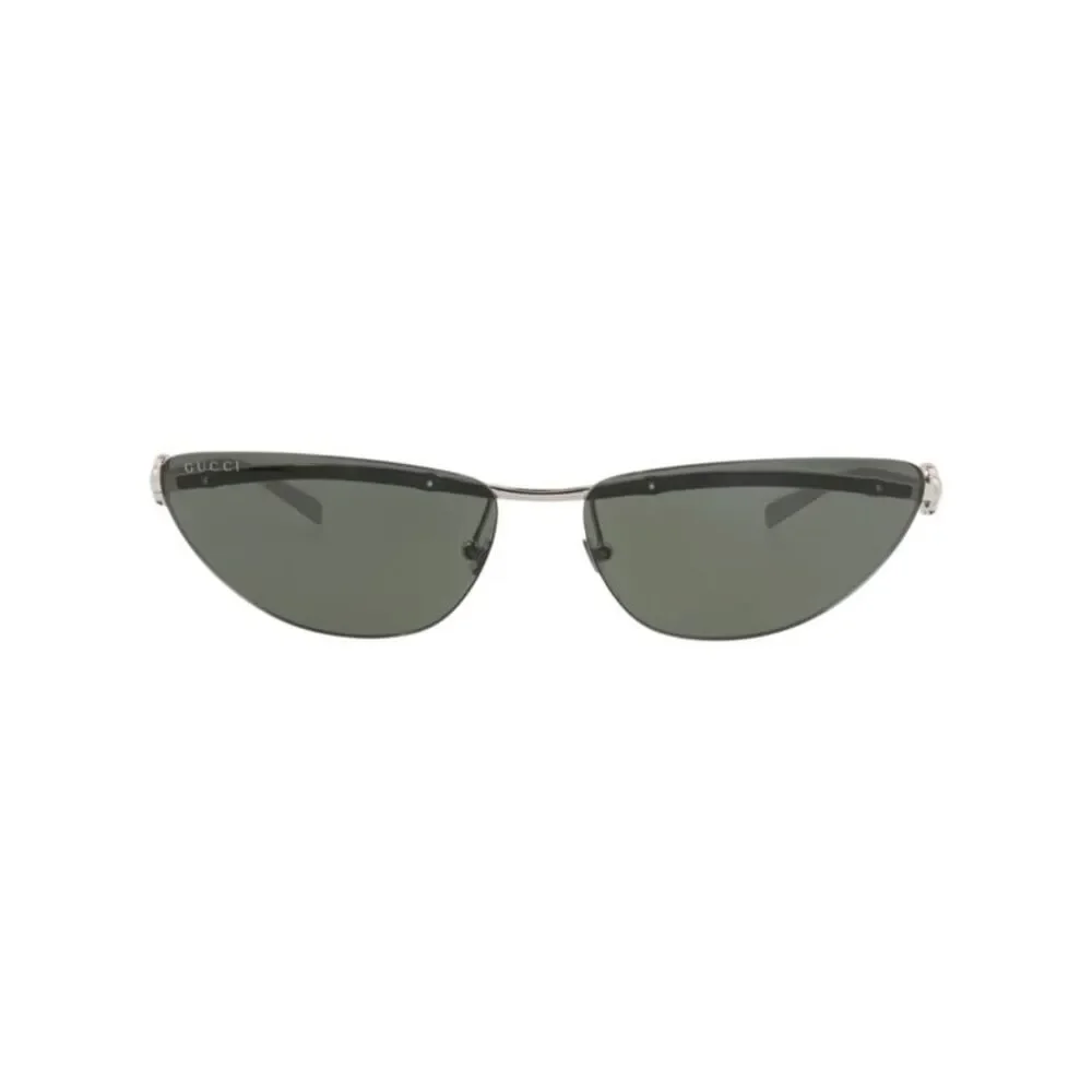 Gucci Cat Eye-Frame Metal Sunglasses Silver Womens